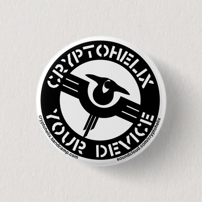 Cryptohelix - Your Device 1 Inch Round Button (Front)