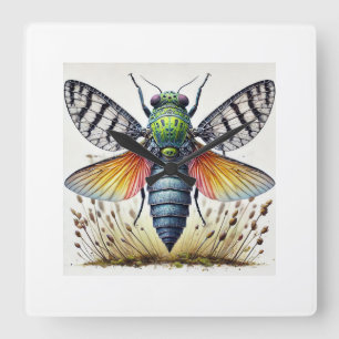 Cryptoptila dorsal view painting 110924IREF217 - W Square Wall Clock