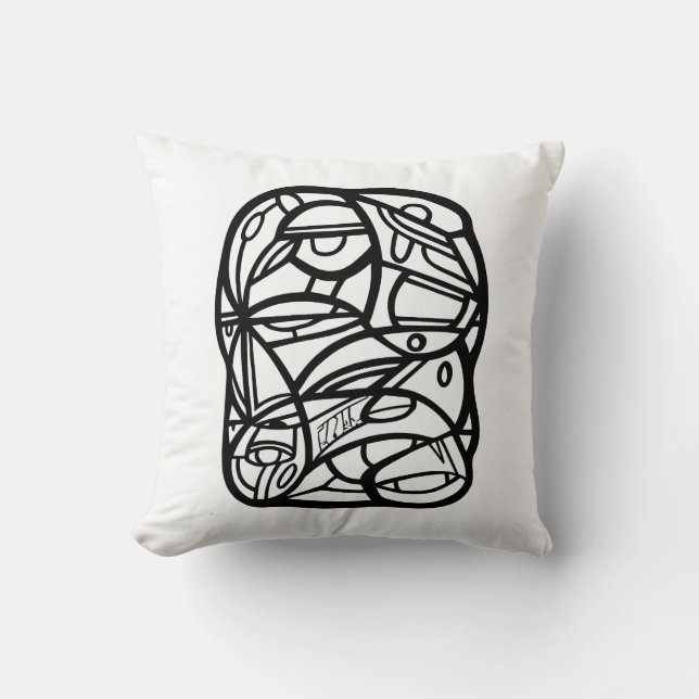 Cryptotem2.v1 Throw Pillow (Front)