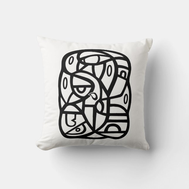 Cryptotem.v1 Throw Pillow (Front)