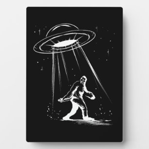 Cryptozoology Bigfoot Alien for Men Halloween Plaque
