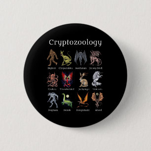 Cryptozoology Cryptid Creatures 2 Inch Round Button