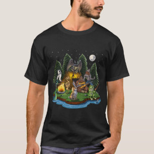 Cryptozoology Cryptids Camping T-Shirt