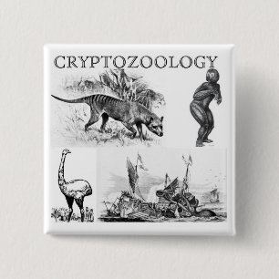 cryptozoology square button/pin 2 inch square button