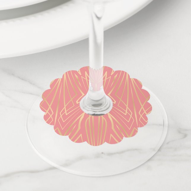 Crystal 9 wine glass tag (Close Up)