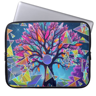 Crystal Abstract Tree Laptop Sleeve