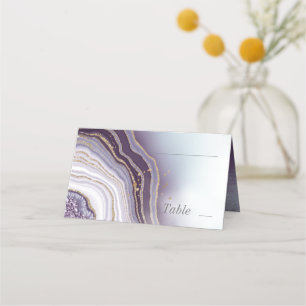 Crystal Agate Wedding Amethyst ID825 Place Card