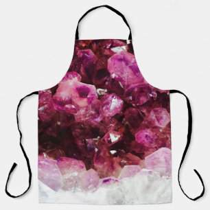 Crystal amethyst purple mineral apron