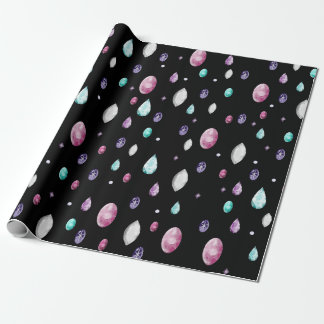 Crystal and Gemstone Pattern Wrapping Paper