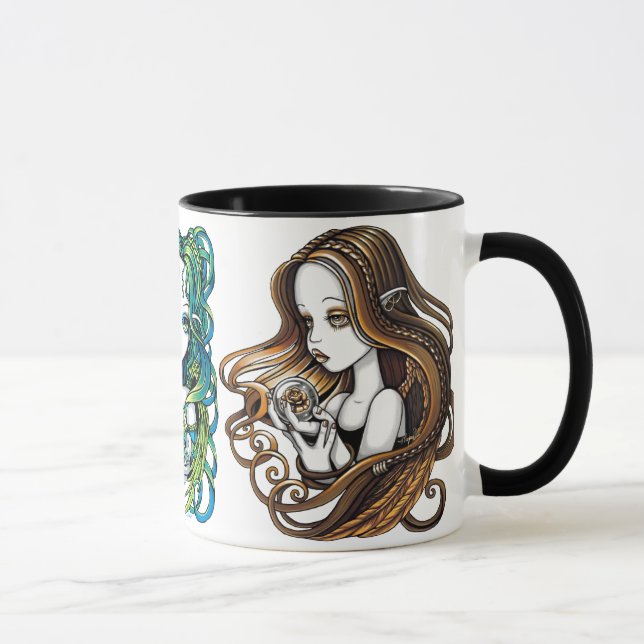 Crystal Ball Angels Fantasy Art Mug (Right)