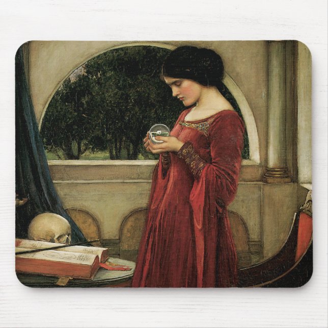 Crystal Ball by John William Waterhouse Mouse Pad (Front)