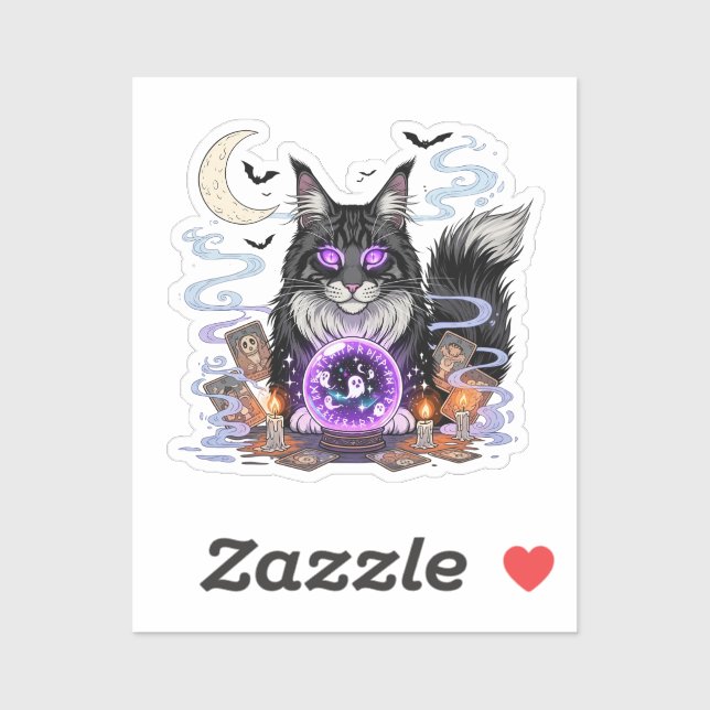 Crystal Ball Coon – Maine Coon Halloween  (Sheet)