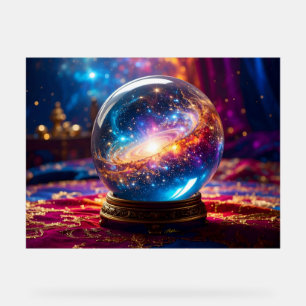 Crystal Ball - I See A Cosmic Event In Your Future Acrylic Sign