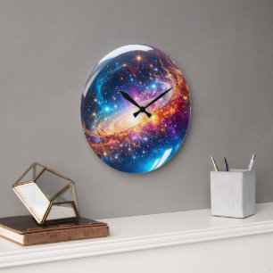 Crystal Ball - I See A Cosmic Event In Your Future Large Clock