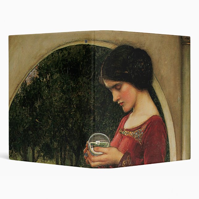 Crystal Ball Woman Waterhouse Painting Binder (Background)