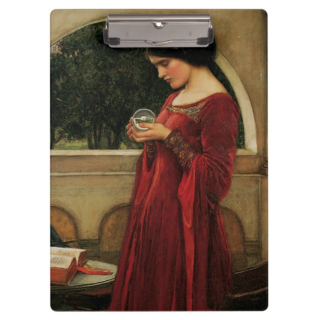 Crystal Ball Woman Waterhouse Painting Clipboard (Front)