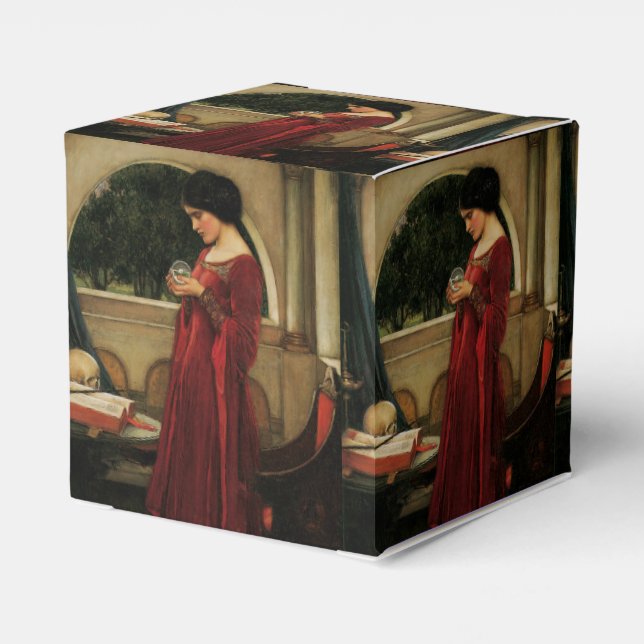 Crystal Ball Woman Waterhouse Painting Favor Box (Back Side)