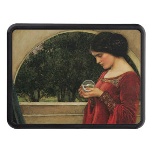 Crystal Ball Woman Waterhouse Painting Trailer Hitch Cover