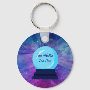 Crystal Ball Write Your Own MEME Keychain