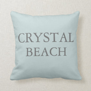 Crystal Beach Sea Salt Throw Pillow