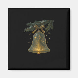 Crystal Bell Glow Christmas Design For Elegant Wom Magnet