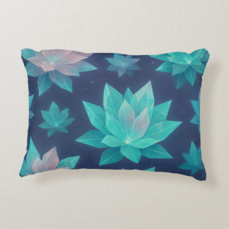 Crystal Bloom – Shattered Petal Radiance Accent Pillow