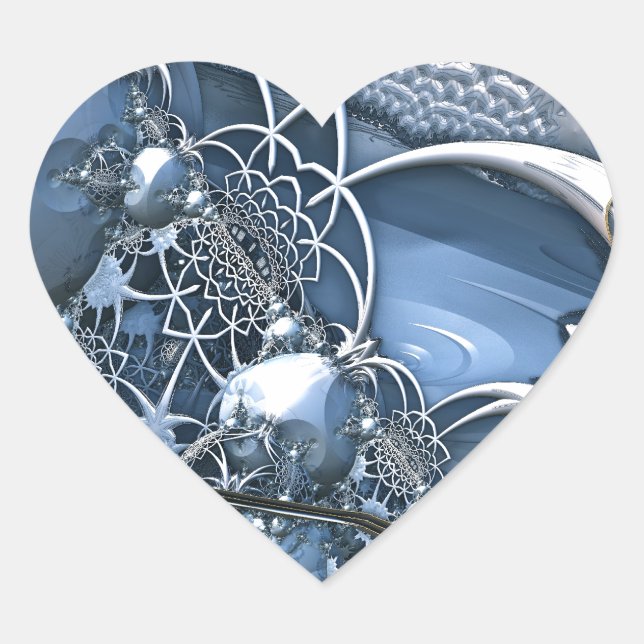 Crystal Blue Allure Heart Sticker (Front)
