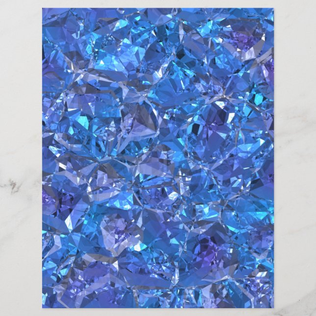 Crystal Blue and Purple Scrapbook Paper (Front)