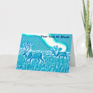Crystal Blue Caribou Card