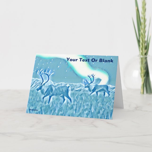 Crystal Blue Caribou Card (Front)