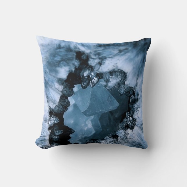Crystal Blue Fantasy Throw Pillow (Front)