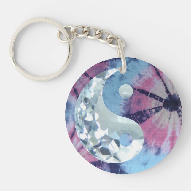 Crystal Blue Persuasion Yin and Yang Keychain (Front)