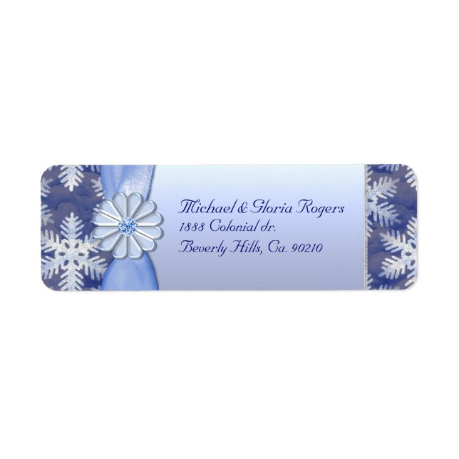 Crystal Blue Snowflake Celebration (Front)