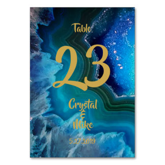 Crystal Blue Table Number