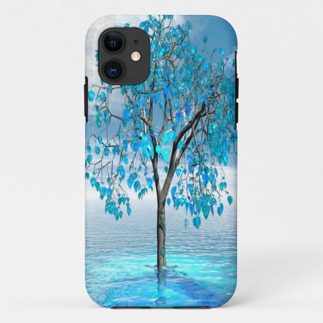 Crystal Blue Tree Case-Mate iPhone Case (Back)