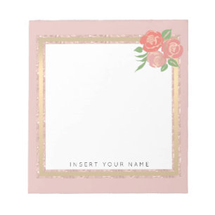 Crystal Blush Gold et Bloc-notes Rose 5,5 pouces x