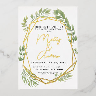 Crystal Botanical Foliage Wedding Terrarium Style