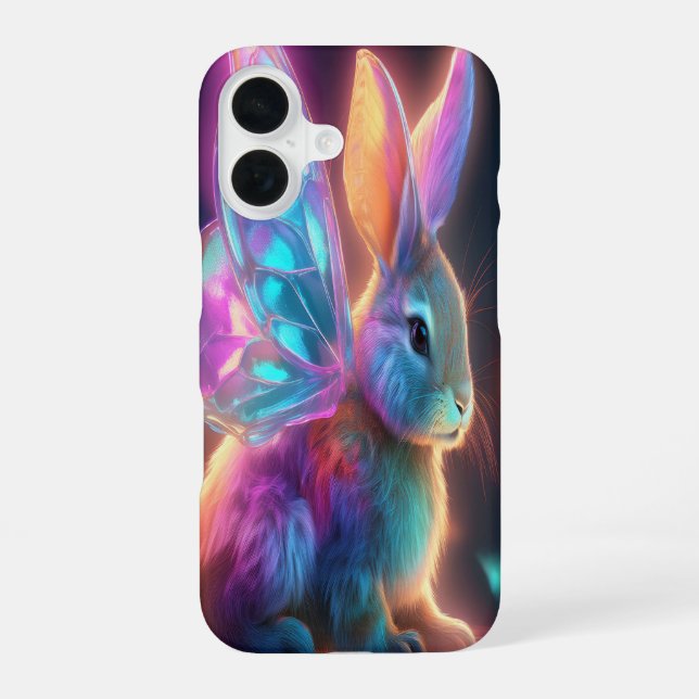 Crystal Bunny iPhone 16 Case (Back)