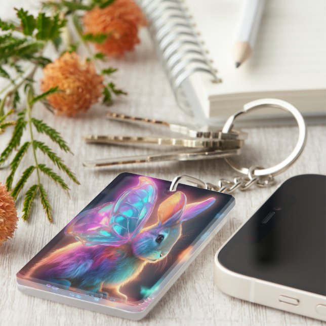 Crystal Bunny Keychain (Front Right)