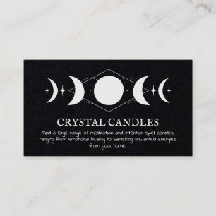 Crystal Candle Moon Spell Business Card