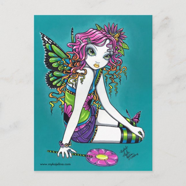 Crystal Candy Rainbow Fairy Carte postale (Devant)