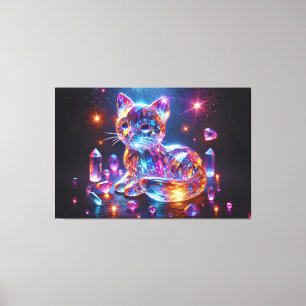 Crystal Cat Canvas Print