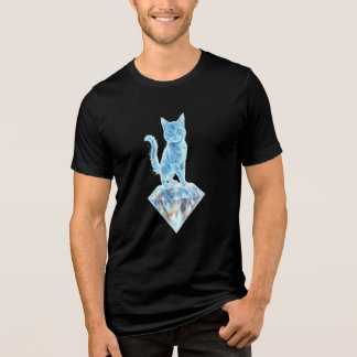 Crystal Cat On Diamond T-Shirt Tri-Blend Shirt