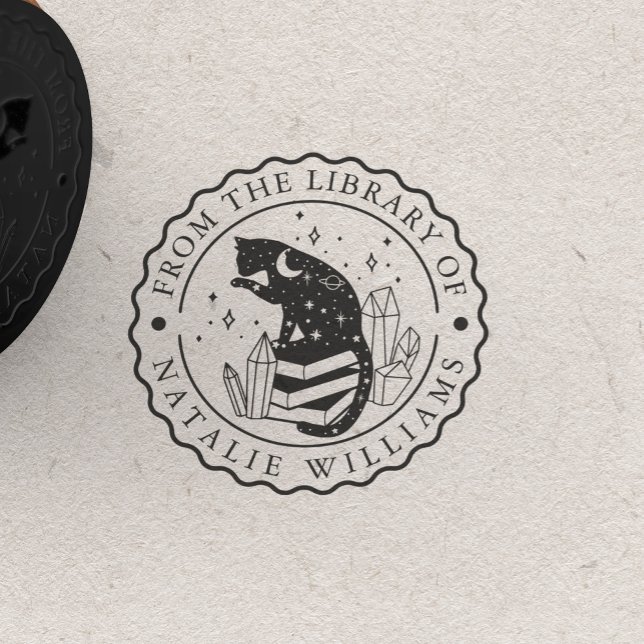 Crystal Cat Star Pencil Moon from the Library of Rubber Stamp (Creator Uploaded)