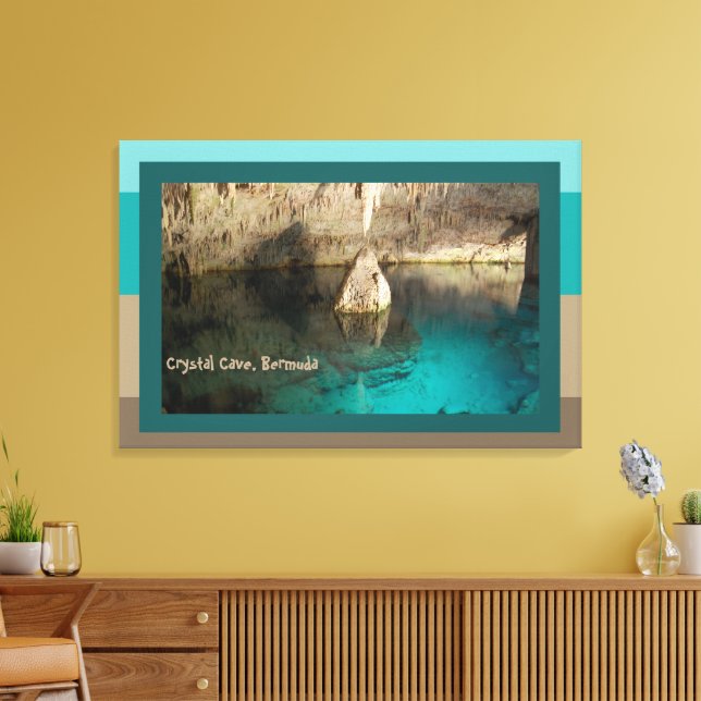 Crystal Cave, Bermuda Canvas Print (Insitu(LivingRoom))