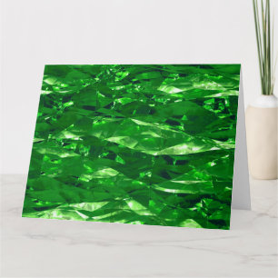 Crystal Cellophane Texture Background - Green Card