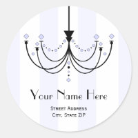 Crystal Chandelier Address Label Sticker