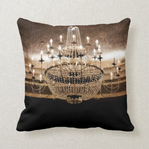 Crystal Chandelier Dazzle Glitz Throw Couch Pillow
