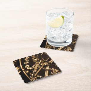 Crystal Chandelier Paper Coaster