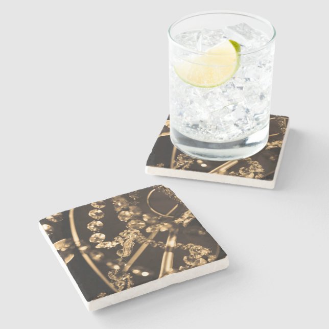 Crystal Chandelier Stone Coaster (Side)
